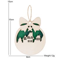 Christmas Bow Knot Deer Wood Party Hanging Ornaments sku image 12