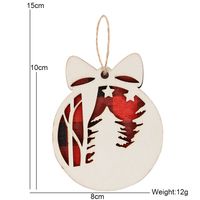 Christmas Bow Knot Deer Wood Party Hanging Ornaments sku image 8