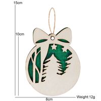 Christmas Bow Knot Deer Wood Party Hanging Ornaments sku image 7