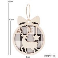 Christmas Bow Knot Deer Wood Party Hanging Ornaments sku image 3