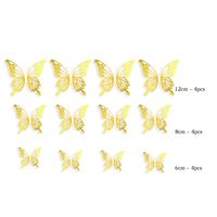 Mode Papillon Papier Autocollant Mural sku image 22