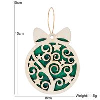 Christmas Bow Knot Deer Wood Party Hanging Ornaments sku image 5