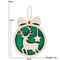 Christmas Bow Knot Deer Wood Party Hanging Ornaments sku image 1