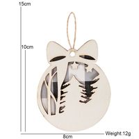 Christmas Bow Knot Deer Wood Party Hanging Ornaments sku image 9