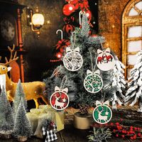 Christmas Bow Knot Deer Wood Party Hanging Ornaments main image 2