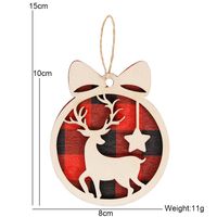 Christmas Bow Knot Deer Wood Party Hanging Ornaments sku image 2
