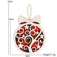 Christmas Bow Knot Deer Wood Party Hanging Ornaments sku image 6
