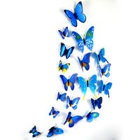 Mode Papillon Pvc Autocollant Mural sku image 15