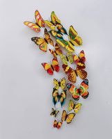 Mode Papillon Pvc Autocollant Mural sku image 5