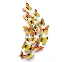 Mode Papillon Pvc Autocollant Mural sku image 16