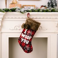 Christmas Letter Footprint Cloth Party Hanging Ornaments sku image 1