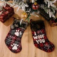 Christmas Letter Footprint Cloth Party Hanging Ornaments main image 3