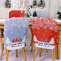 Christmas Santa Claus Snowflake Nonwoven Party Chair Cover main image 4