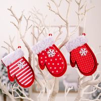Christmas Sock Snowflake Cloth Party Hanging Ornaments sku image 3