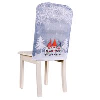 Christmas Santa Claus Snowflake Nonwoven Party Chair Cover sku image 2