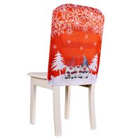 Christmas Santa Claus Snowflake Nonwoven Party Chair Cover sku image 1