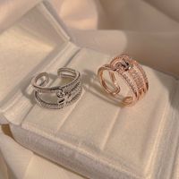 Fashion Geometric Copper Open Ring Irregular Copper Rings main image 2