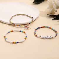 Simple Style Letter Rainbow Beaded Bracelets 1 Set main image 3