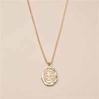 Fashion Jewelry Retro Totem Indian Head Coin Alloy Pendant Necklace Wholesale Nihaojewelry sku image 8