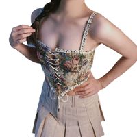 Women's Camisole Tank Tops Embroidery Lace Fashion Flower main image 3