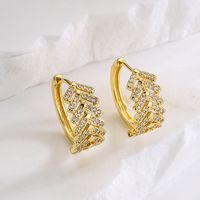 Mode Star Lune Le Cuivre Boucles D'oreilles Pendantes Incruster Zircon Boucles D'oreilles En Cuivre main image 5