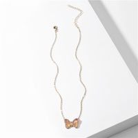 Qingdao Daiwei Europäischer Und Amerikanischer Modeschmuck Liefert Explosive Bunte Transparente Schmetterlings Harz Exquisite Damen Halskette sku image 2