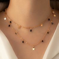 Fashion Geometric Star Alloy Plating Layered Necklaces 1 Piece sku image 1