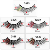 New Natural Thick Lengthened Color Hair False Eyelashes 5 Pairs main image 3