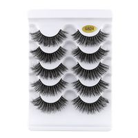 New Natural Thick Lengthened Color Hair False Eyelashes 5 Pairs sku image 5