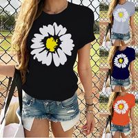 Women's T-shirt Short Sleeve T-shirts Printing Streetwear Daisy main image 1