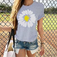 Women's T-shirt Short Sleeve T-shirts Printing Streetwear Daisy main image 5