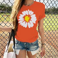 Women's T-shirt Short Sleeve T-shirts Printing Streetwear Daisy main image 4