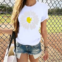 Women's T-shirt Short Sleeve T-shirts Printing Streetwear Daisy main image 2