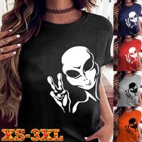 Women's T-shirt Short Sleeve T-shirts Printing Streetwear Alien main image 6