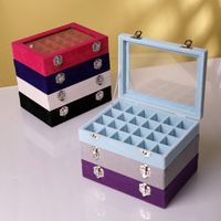 Fashion Solid Color Flannel Jewelry Boxes main image 4