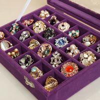 Fashion Solid Color Flannel Jewelry Boxes main image 1