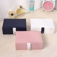 Simple Style Stripe Pu Leather Jewelry Boxes main image 3