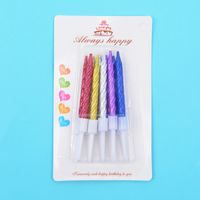 Colorful Spiral Stripe Paraffin Wax Party Candle sku image 2