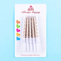 Colorful Spiral Stripe Paraffin Wax Party Candle sku image 5
