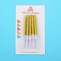 Colorful Spiral Stripe Paraffin Wax Party Candle sku image 3
