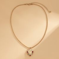 Fashion Heart Shape Alloy Plating Pendant Necklace main image 5