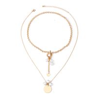 Ethnic Style Heart Shape Alloy Plating Artificial Pearls Necklace main image 2