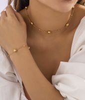 Simple Style Geometric Metal Plating Women's Bracelets Necklace main image 4