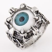 Exaggerated Devil's Eye Alloy Round Resin Rings 1 Piece main image 5