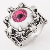 Exaggerated Devil's Eye Alloy Round Resin Rings 1 Piece main image 3
