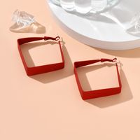 Exaggerated Square Resin Earrings main image 4