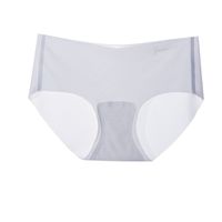Solid Color Seamless Lightweight Breathable Mid Waist Briefs Panties sku image 5