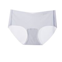 Solid Color Seamless Lightweight Breathable Mid Waist Briefs Panties sku image 6