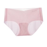 Solid Color Seamless Lightweight Breathable Mid Waist Briefs Panties sku image 11