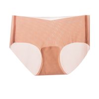 Solid Color Seamless Lightweight Breathable Mid Waist Briefs Panties sku image 3